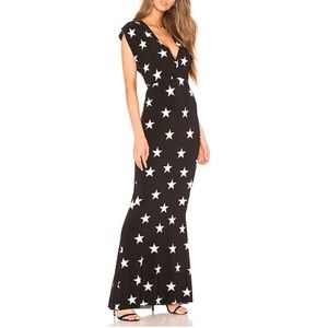 Norma Kamali star print gown